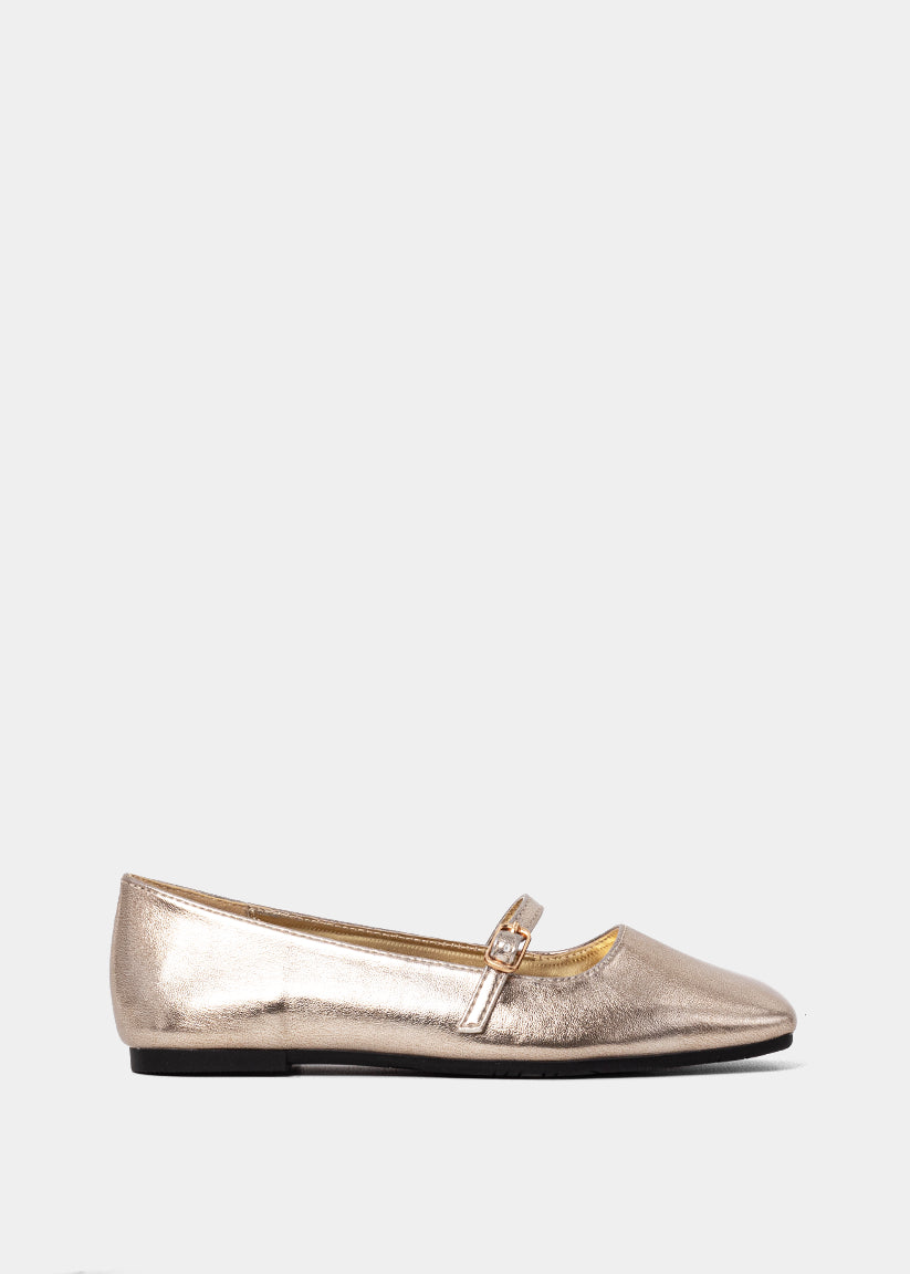 小物 shu maei ADELE MINI Light Gold – Girls' Mary Jane Flats – SHUSHOP