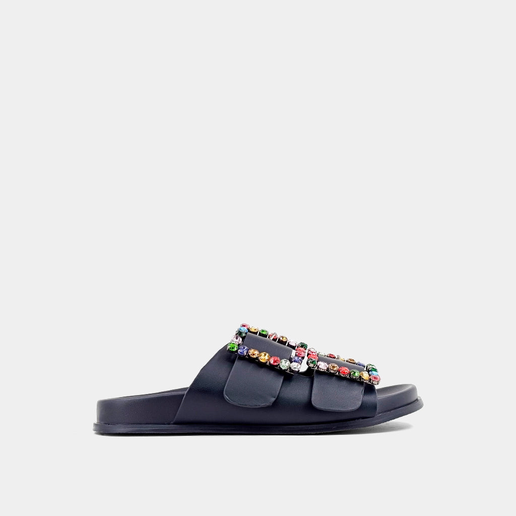 Fake diamond gucci slides on sale