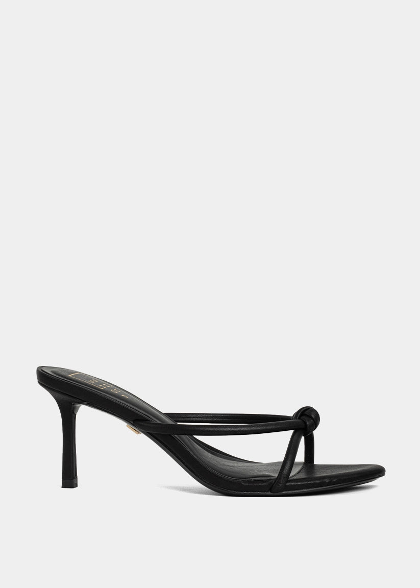 Heidi Black Thong Heels – SHUSHOP