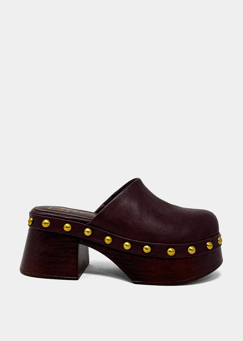 メゾンスペシャルVolume Studded Wood Clogs 24.5 Studded Clogs