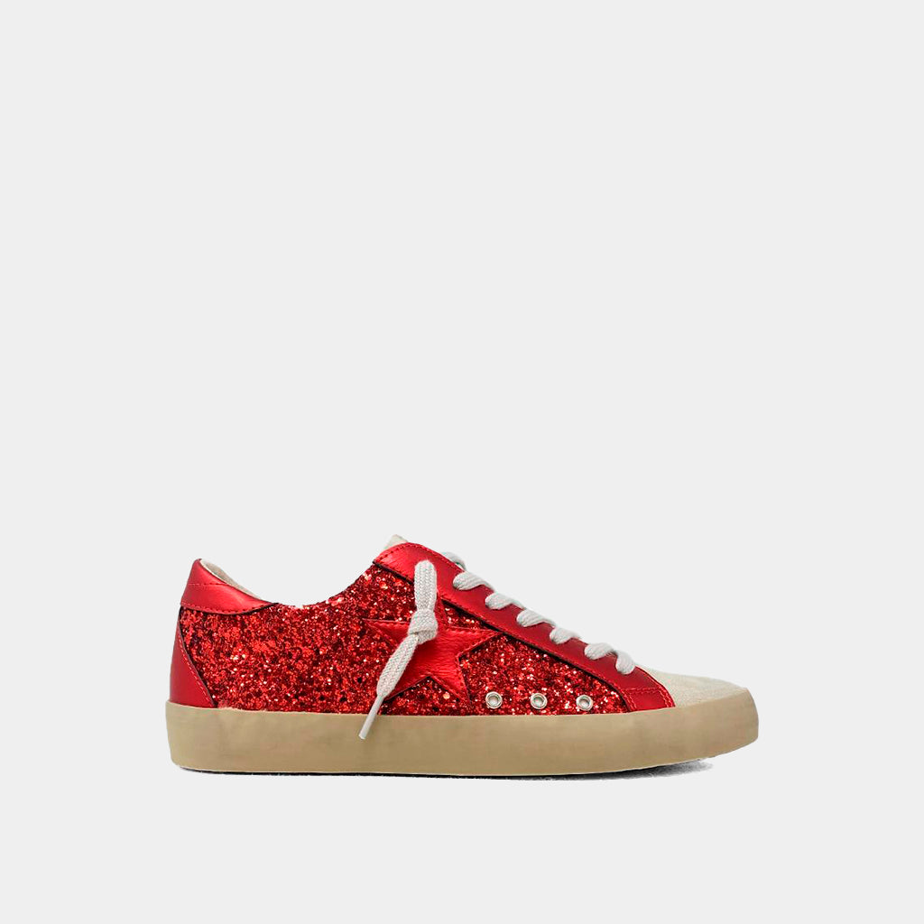 Red glitter tennis shoes on sale