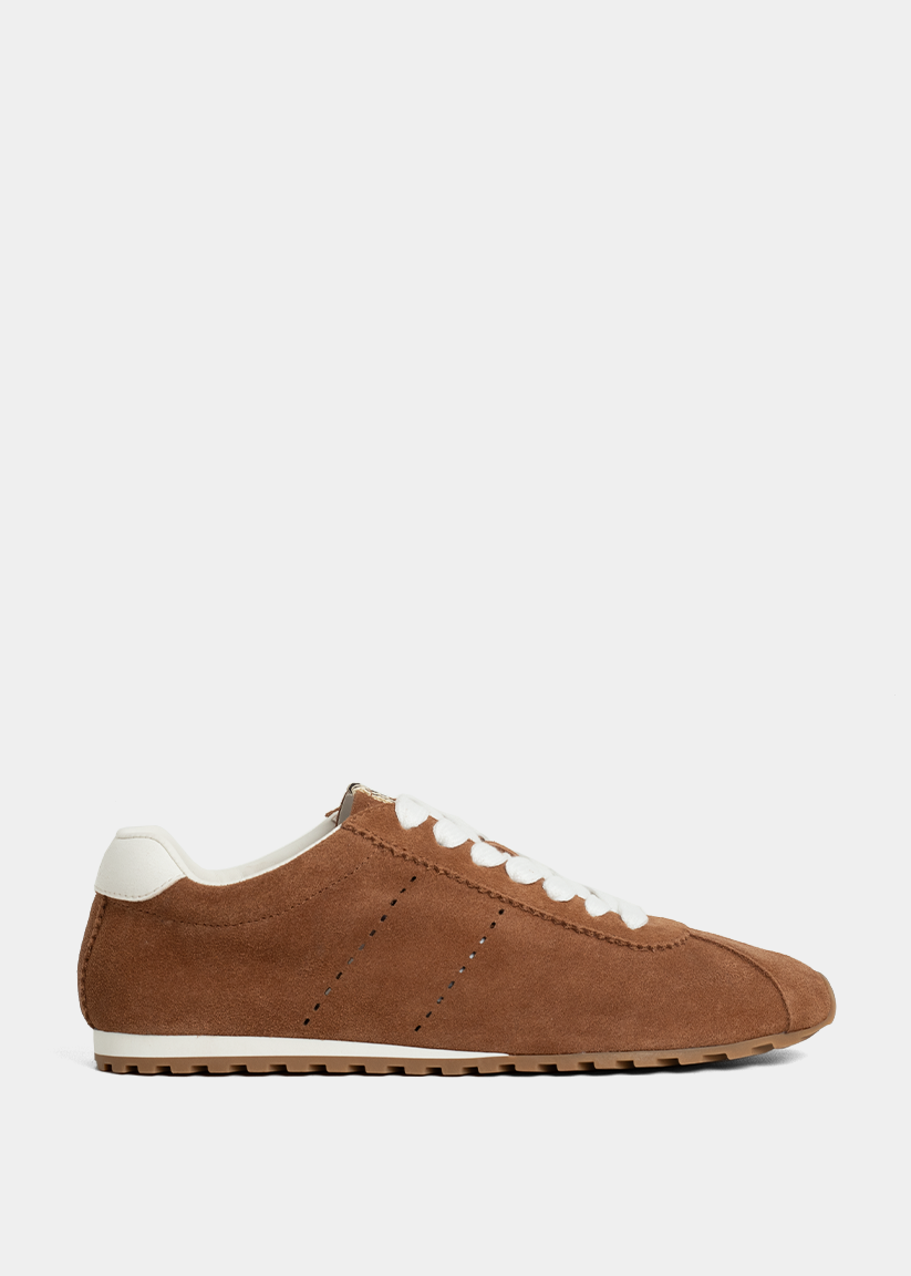 PRISCILLA Mocha Mousse Suede Sneaker | SHUSHOP