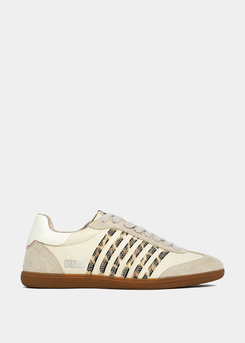 STEVIE Beige Shearling Sneaker – SHUSHOP
