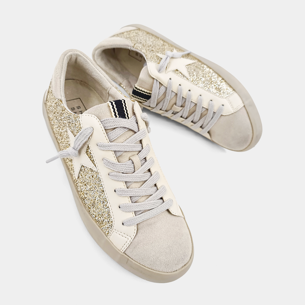 Gold Sparkly Sneakers Size: 7 Brand: EXPRESS ʚɞ - Depop