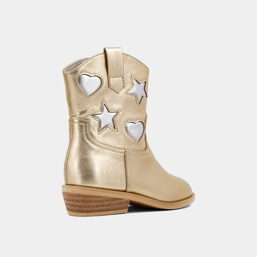 Gold booties toddler hotsell